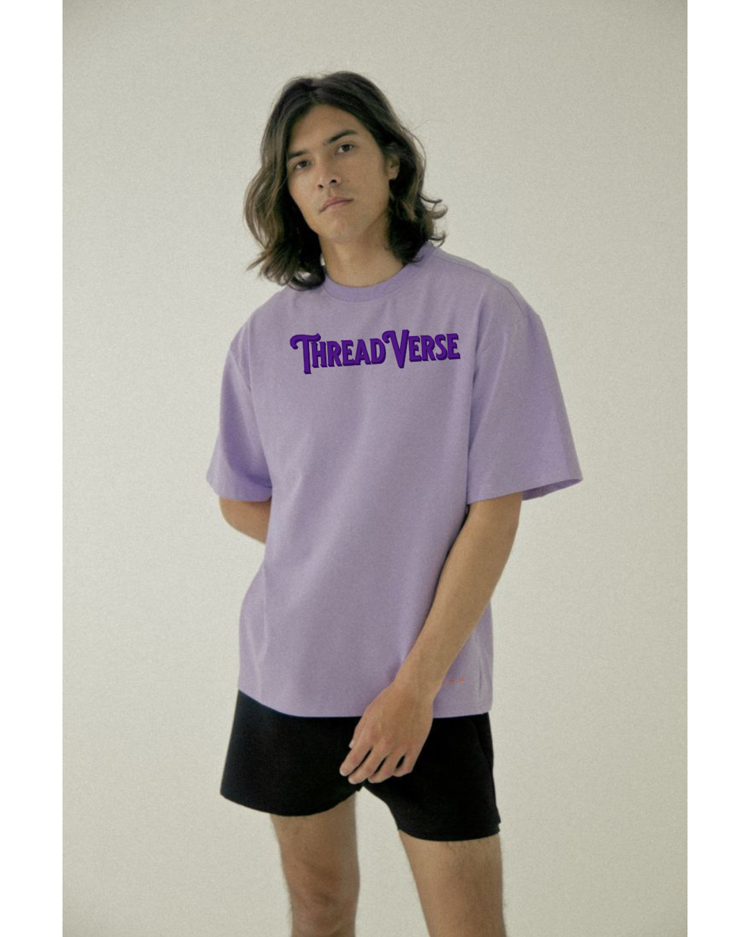 ThreadVerse | Koi Eye Oversized T-Shirt | Anime Streetwear | Unisex Lavender Graphic Tee | DTF Printed