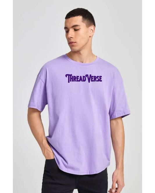 ThreadVerse | Koi Eye Oversized T-Shirt | Anime Streetwear | Unisex Lavender Graphic Tee | DTF Printed