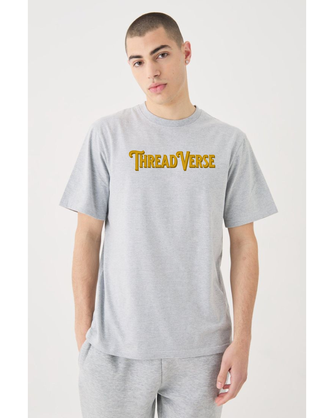 ThreadVerse | Monk Frog Oversized T-Shirt | Anime Streetwear | Unisex Grey Graphic Tee | DTF Printed