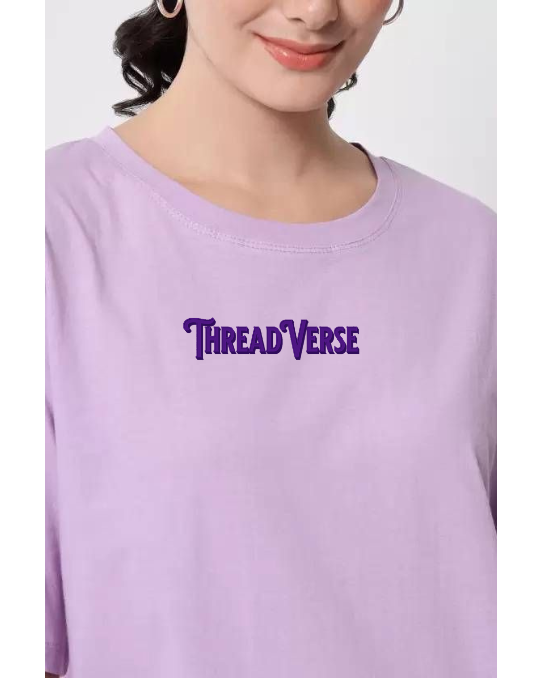 ThreadVerse | Koi Eye Oversized T-Shirt | Anime Streetwear | Unisex Lavender Graphic Tee | DTF Printed