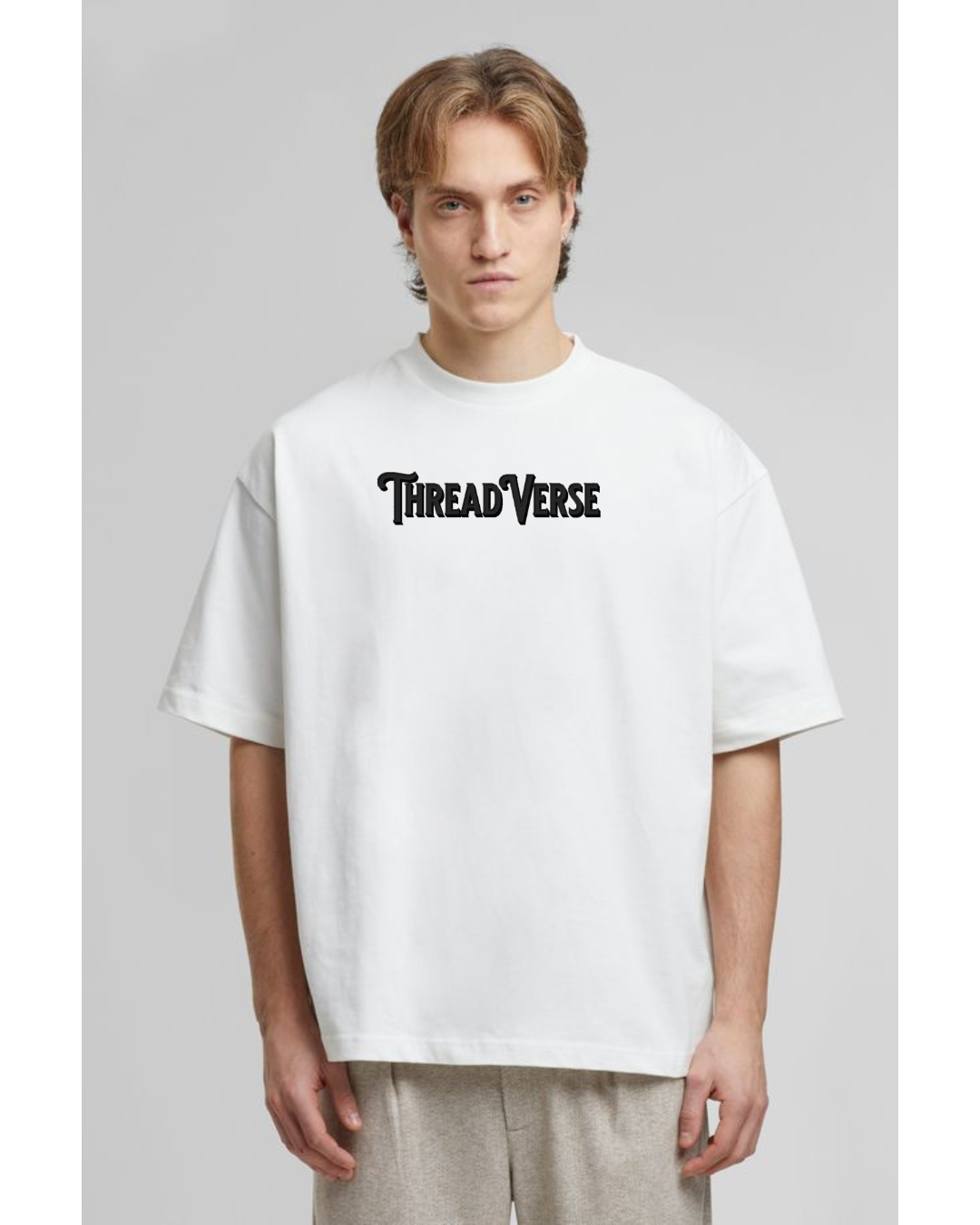 ThreadVerse | Cassette Wolf Oversized T-Shirt | Anime Streetwear | Unisex White Graphic Tee | DTF Printed