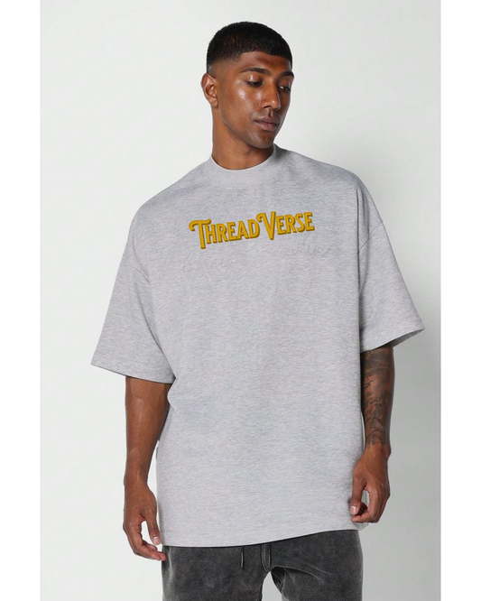 ThreadVerse | Monk Frog Oversized T-Shirt | Anime Streetwear | Unisex Grey Graphic Tee | DTF Printed