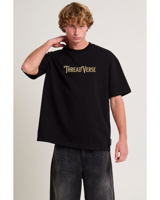 ThreadVerse | Samurai Moth Oversized T-Shirt | Anime Streetwear | Unisex Black Graphic Tee | DTF Printed