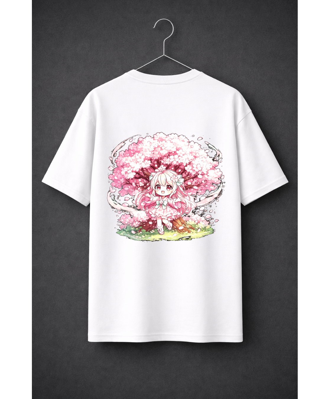 Kawaii Sakura Anime T-Shirt Cute Cherry Blossom Graphic