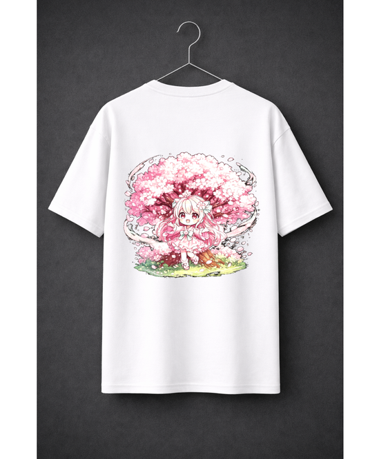 Kawaii Sakura Anime T-Shirt Cute Cherry Blossom Graphic