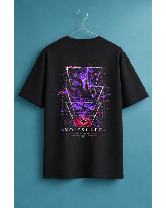 No Escape Oversized Graphic T-Shirt – Cyberpunk Streetwear Tee