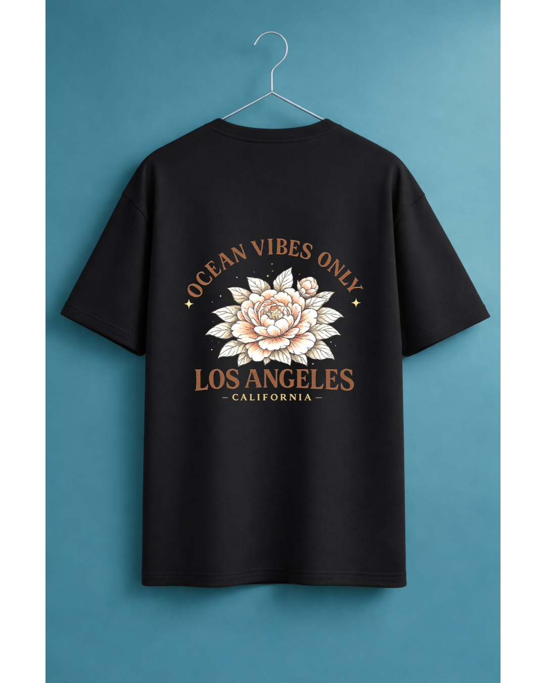 Ocean Vibes Only Oversized Graphic T-Shirt – LA California Aesthetic Streetwear Tee