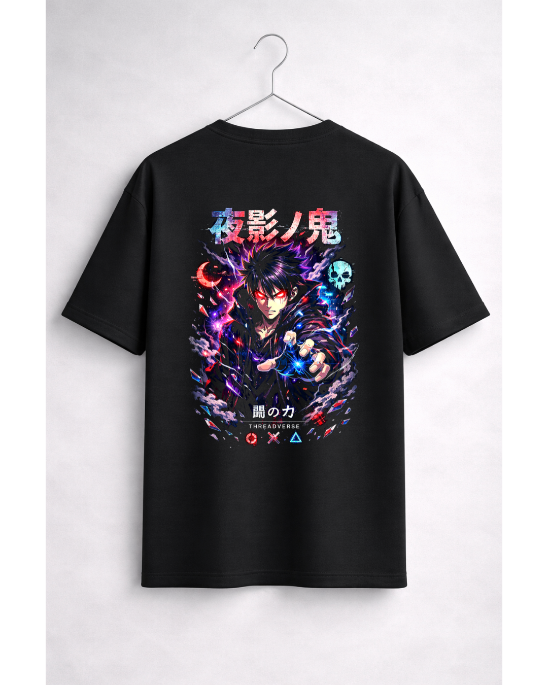 Night Demon Anime Oversized T-Shirt – Dark Power Streetwear
