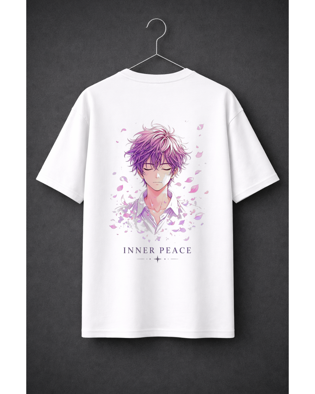 Inner Peace Anime Oversized T-Shirt – Aesthetic Minimal Streetwear