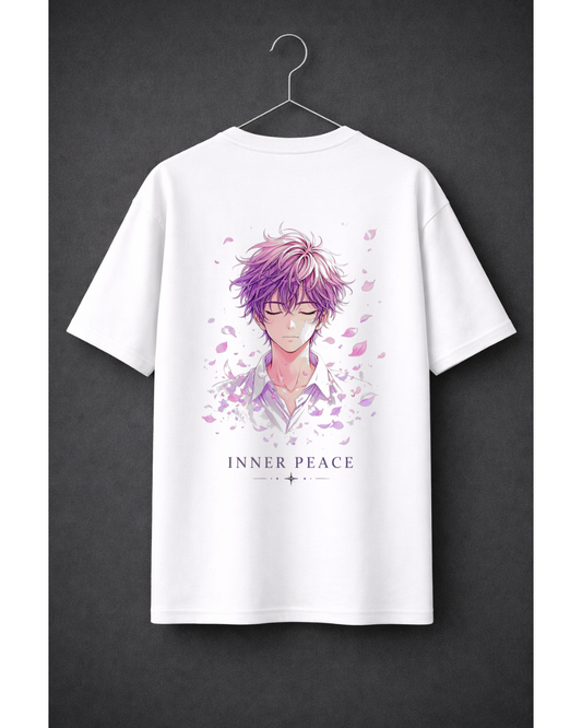 Inner Peace Anime Oversized T-Shirt – Aesthetic Minimal Streetwear