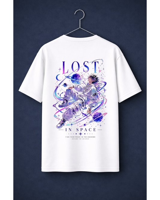 Lost in Space Anime Oversized T-Shirt – Cosmic Aesthetic Streetwear