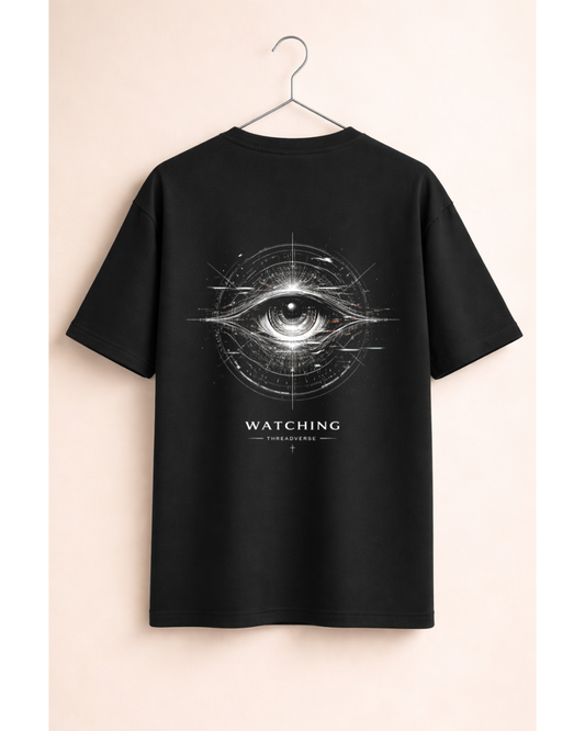 Watching Eye Oversized Graphic T-Shirt – Dark Aesthetic Streetwear Tee