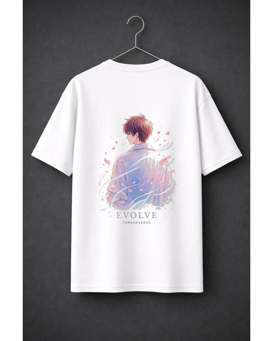 Evolve Anime Oversized T-Shirt – Minimal Aesthetic Streetwear