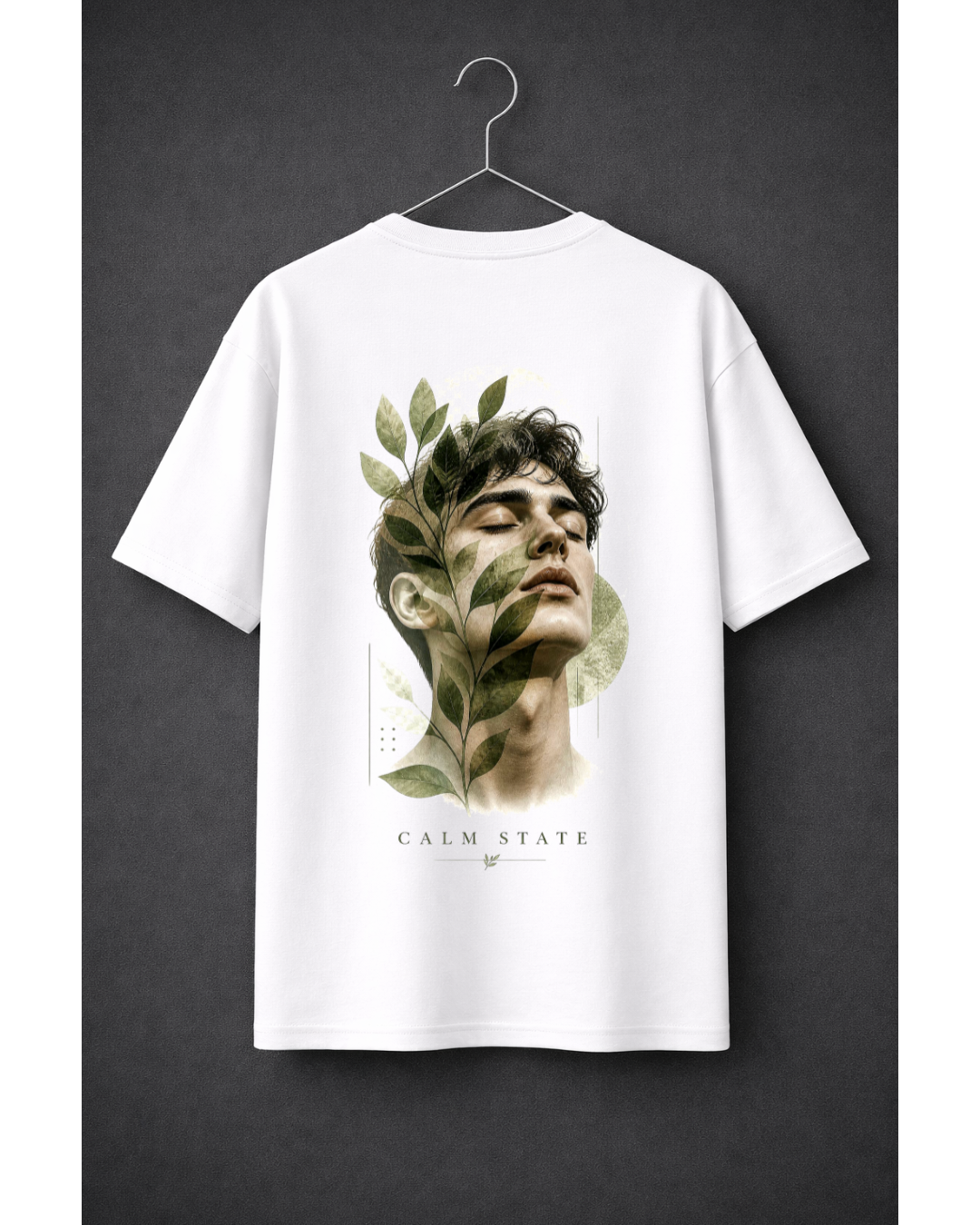 Calm State Oversized Graphic T-Shirt – Nature Aesthetic Minimal Tee