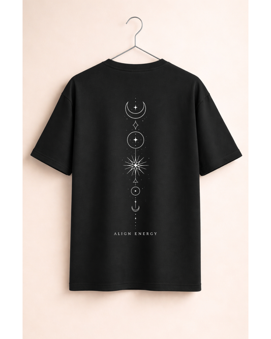 Align Energy Oversized Graphic T-Shirt – Minimal Mystic Streetwear Tee