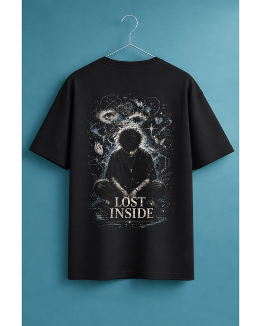 Lost Inside Oversized Graphic T-Shirt – Dark Aesthetic Streetwear Tee