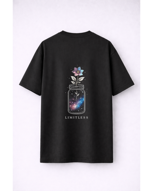 Limitless Oversized Graphic T-Shirt – Cosmic Aesthetic Streetwear Tee