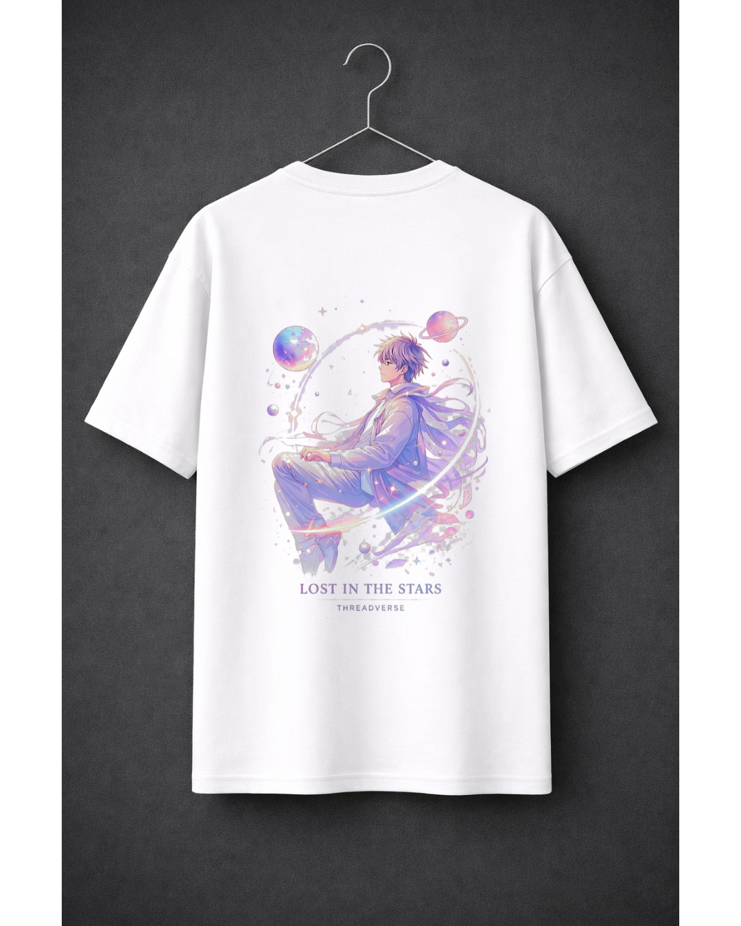 Lost in the Stars Anime Oversized T-Shirt – Aesthetic Space Streetwear