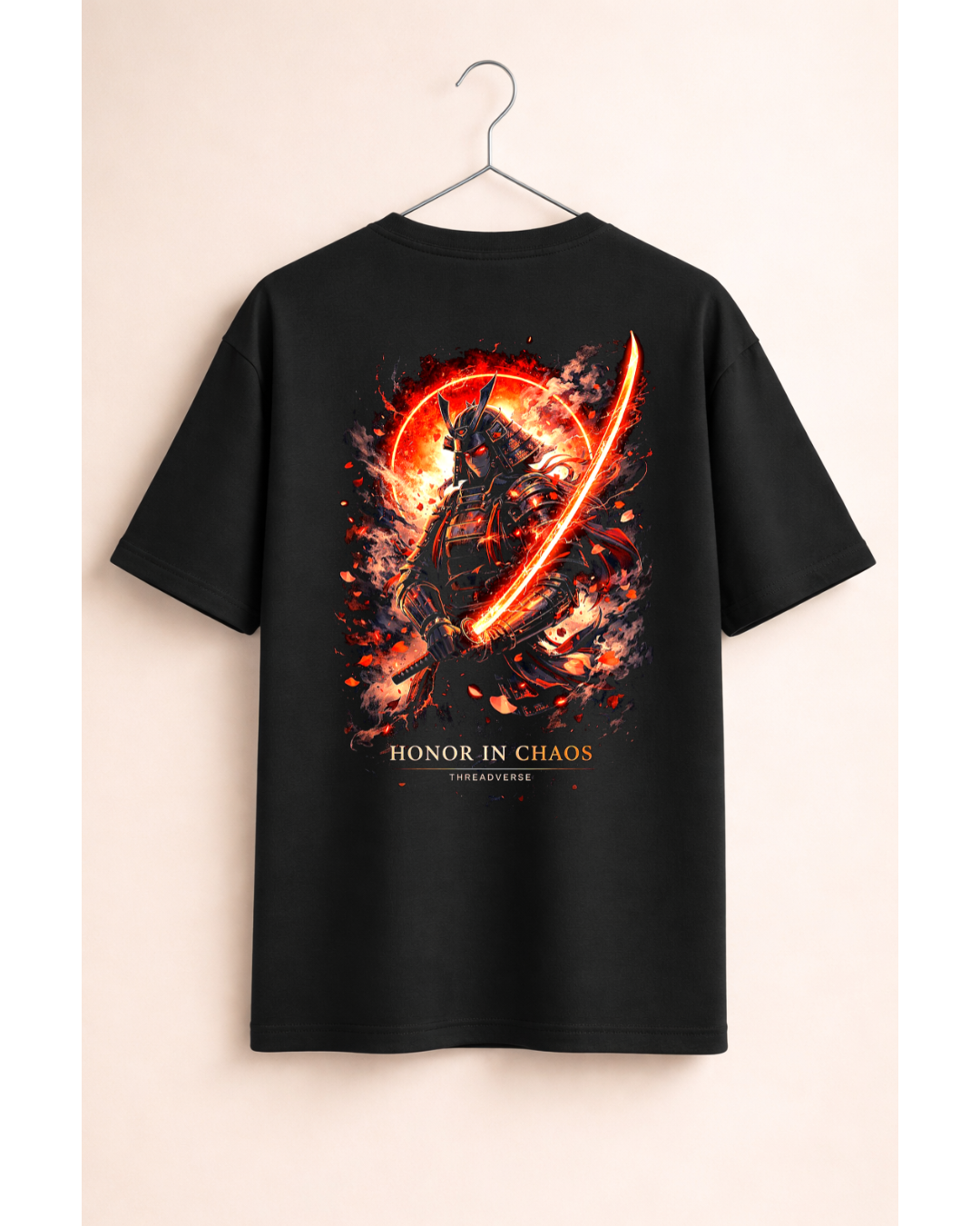 Honor in Chaos Samurai Oversized T-Shirt – Anime Warrior Streetwear