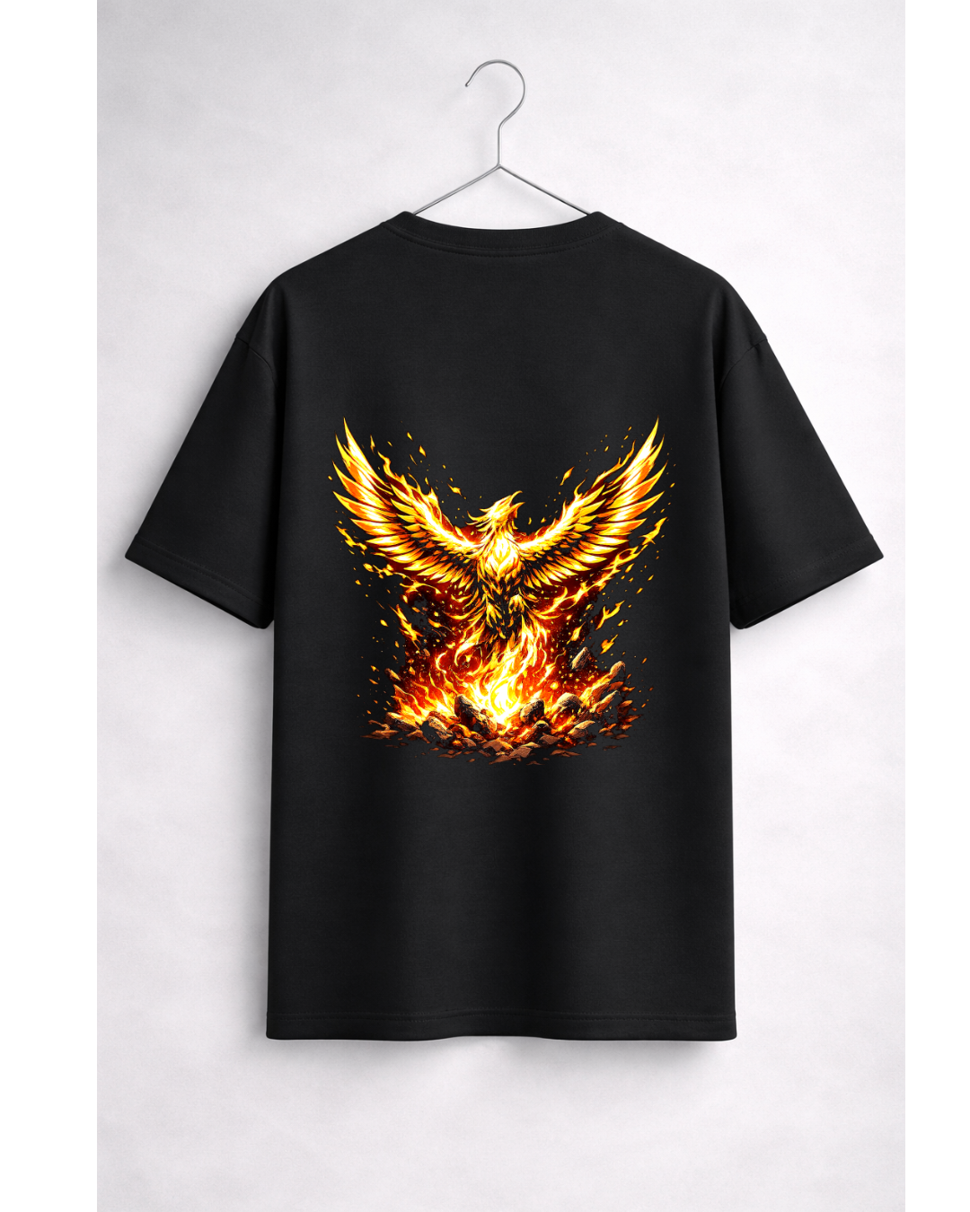 Phoenix Fire Graphic T-Shirt Anime Streetwear Oversized