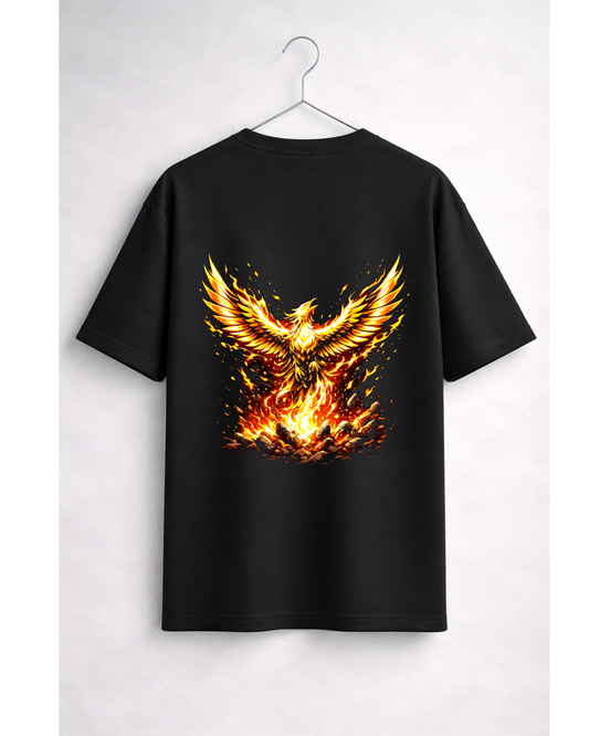 Phoenix Fire Graphic T-Shirt Anime Streetwear Oversized