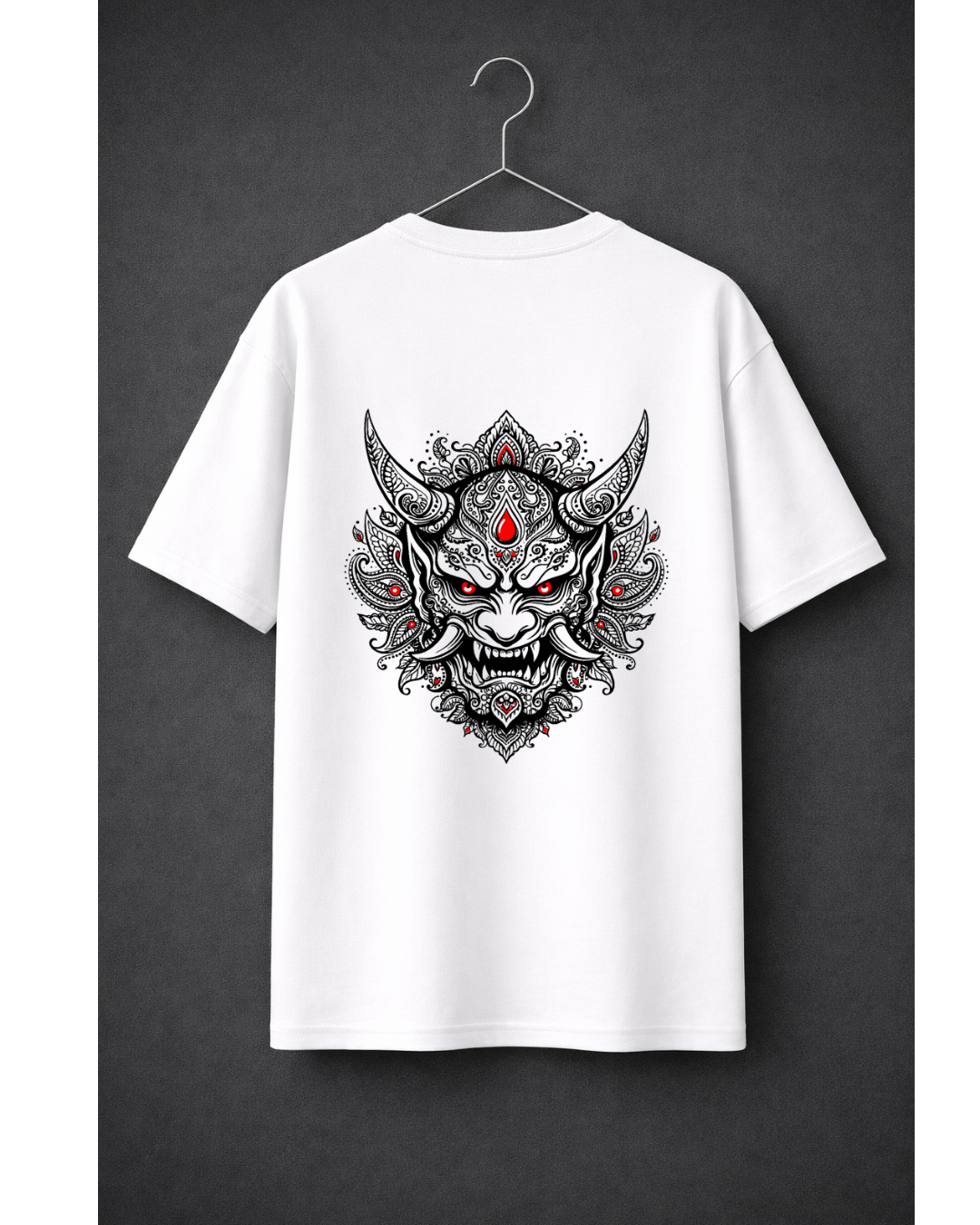 Oni Demon Mask T-Shirt Japanese Anime Streetwear