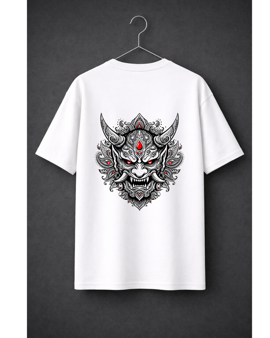 Oni Demon Mask T-Shirt Japanese Anime Streetwear