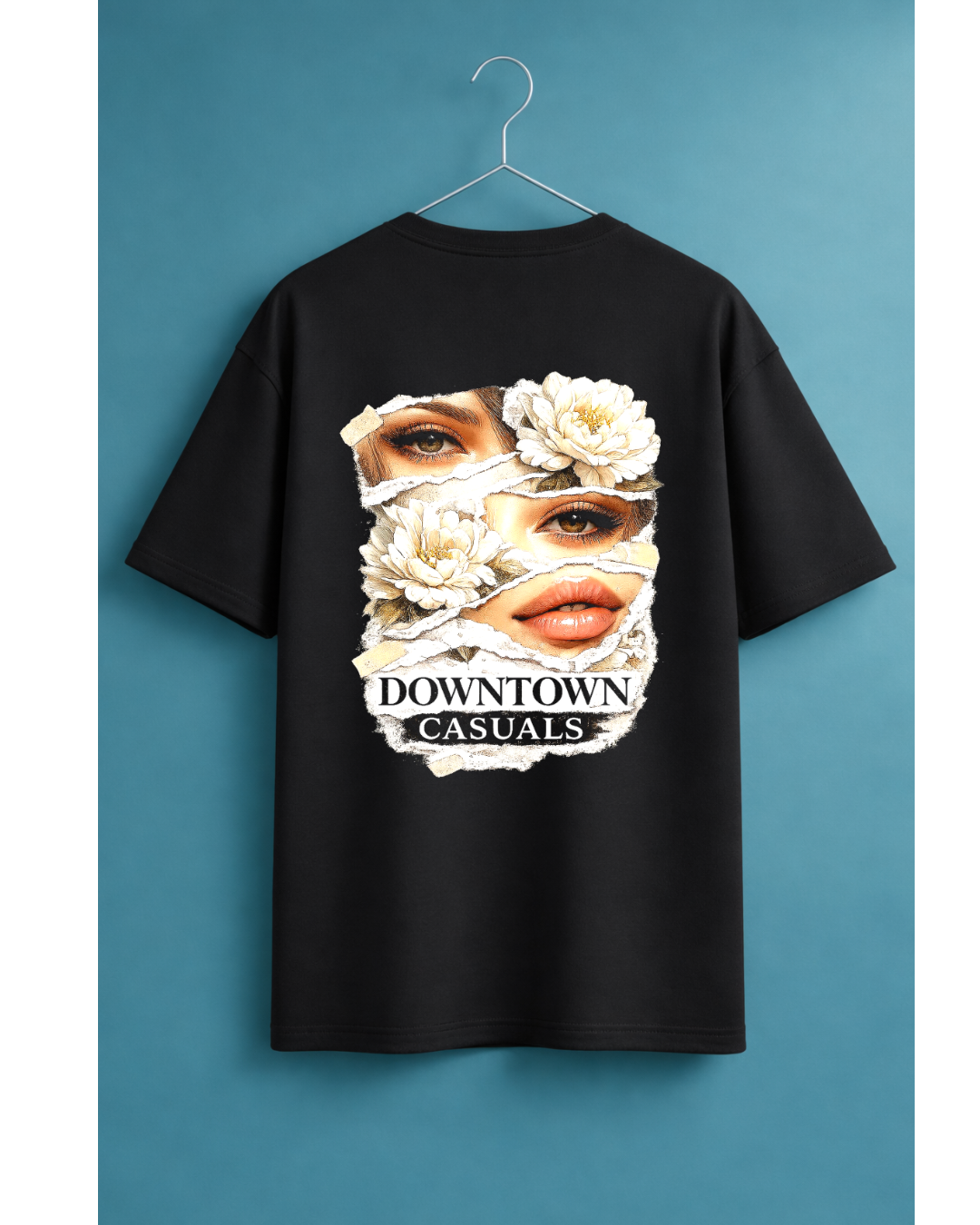 Downtown Casuals Graphic Oversized T-Shirt | Streetwear Back Print Tee
