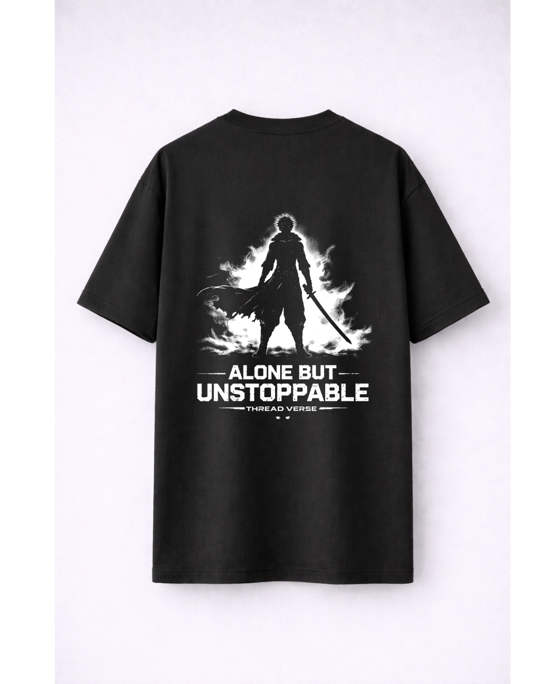 Alone But Unstoppable Anime Oversized T-Shirt | Thread Verse